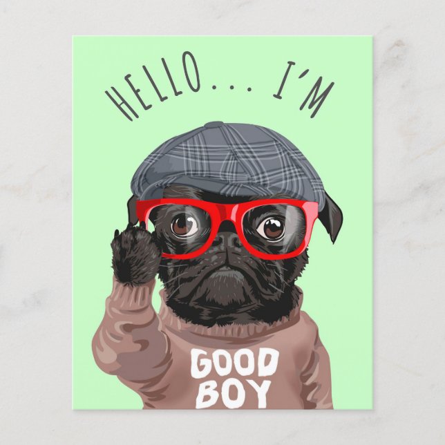 Pug I Am A Good Boy, Pug Lover Gift, Funny Pug Flyer (Front)