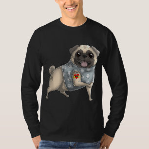 Pug I Love Mum Tattoo Dog Funny Mother's Day Gift T-Shirt