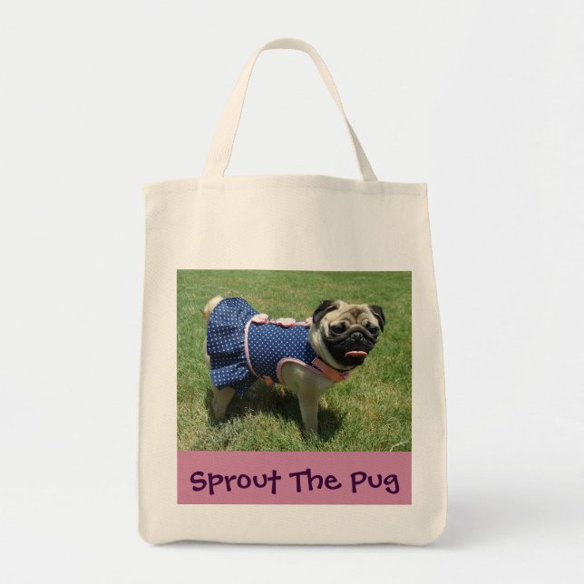 Pug In A Dress Tote Bag (Front)