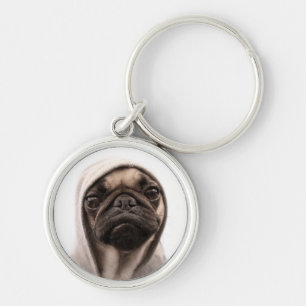 Pug In A Hoodie Key Ring