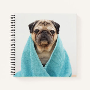Pug in a Towel Notebook