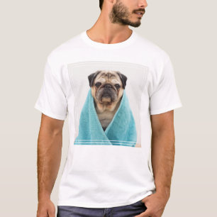 Pug in a Towel T-Shirt