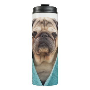 Pug in a Towel Thermal Tumbler