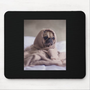 Pug In Blanket Cute Pug Dog Lover Gift Mouse Mat