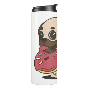 Pug In Doughnut Thermal Tumbler