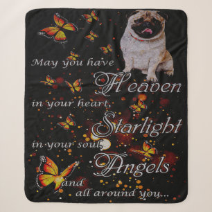 Pug In My Heart, Funny Pug Dog Lover Gift Idea Sherpa Blanket