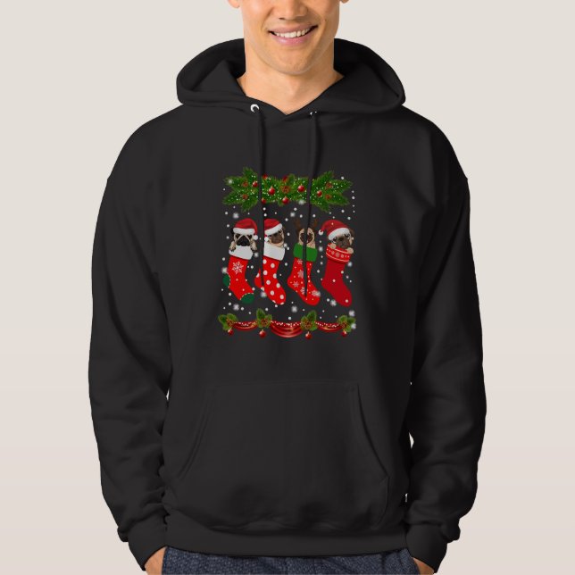 Pug in Socks Christmas Dog Lovers Xmas Sweater Ess (Front)