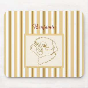Pug in Style: Your Custom Message Here! Mouse Mat