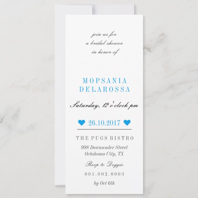 Pug invitations (Back)