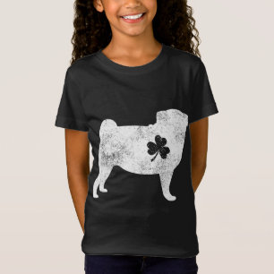 Pug Irish Clover St Patrick's Day Dog Lover Gifts T-Shirt