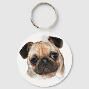Pug Keychain
