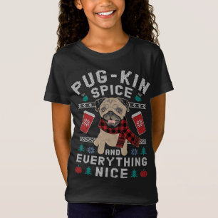 Pug-kin Spice Latte And Pugkin Dog Pug Ugly Christ T-Shirt
