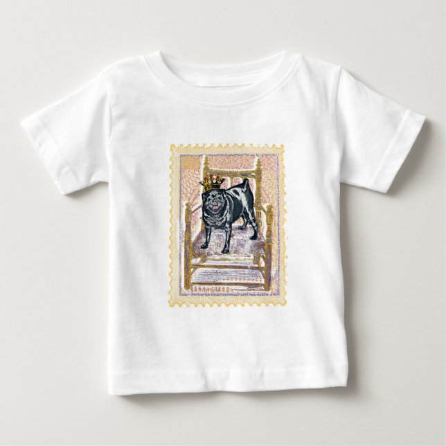 Pug King Baby T-Shirt (Front)