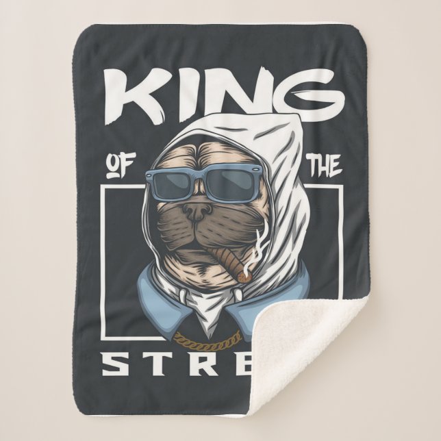 PUG King of the street Blanket (Front)