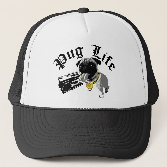 Pug Life $17.95 (11 colours) Trucker Hat (Front)
