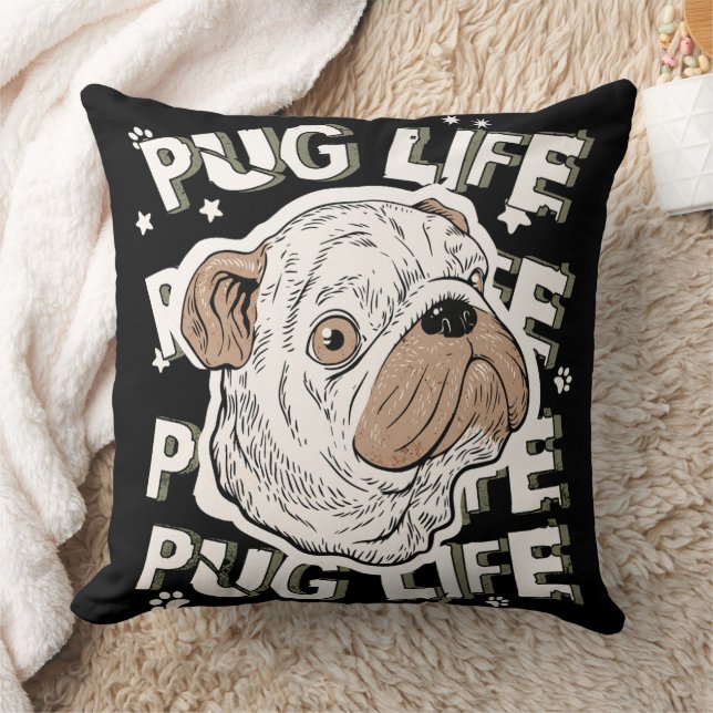 Pug Life Animal Dog Cushion (Blanket)