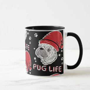 Pug Life Animal Santa Christmas Mug