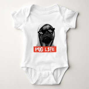 Pug Life Baby Bodysuit