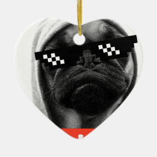 Pug Life Ceramic Tree Decoration