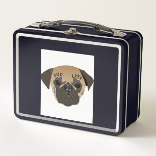 Pug Life Cute Pug Lover Gift Metal Lunch Box