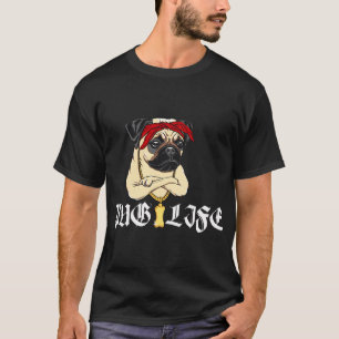 Pug Life (Fawn) Black Cool Dog Lover T-Shirt
