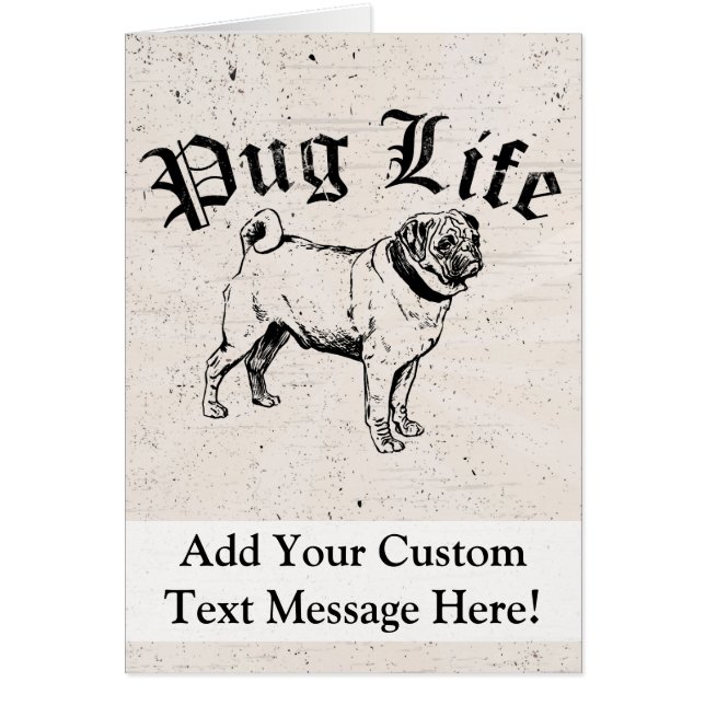 Pug Life Funny Dog Gangster (Front)