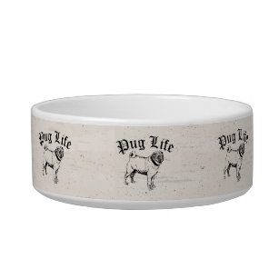 Pug Life Funny Dog Gangster Bowl