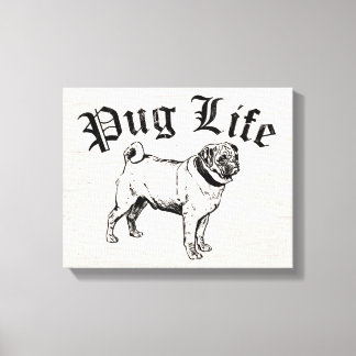 Pug Life Funny Dog Gangster Canvas Print