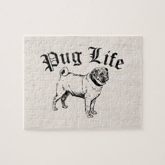 Pug Life Funny Dog Gangster Jigsaw Puzzle