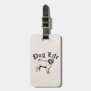 Pug Life Funny Dog Gangster Luggage Tag