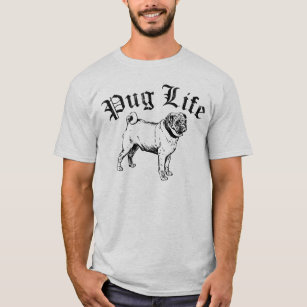 Pug Life Funny Dog Gangster T-Shirt