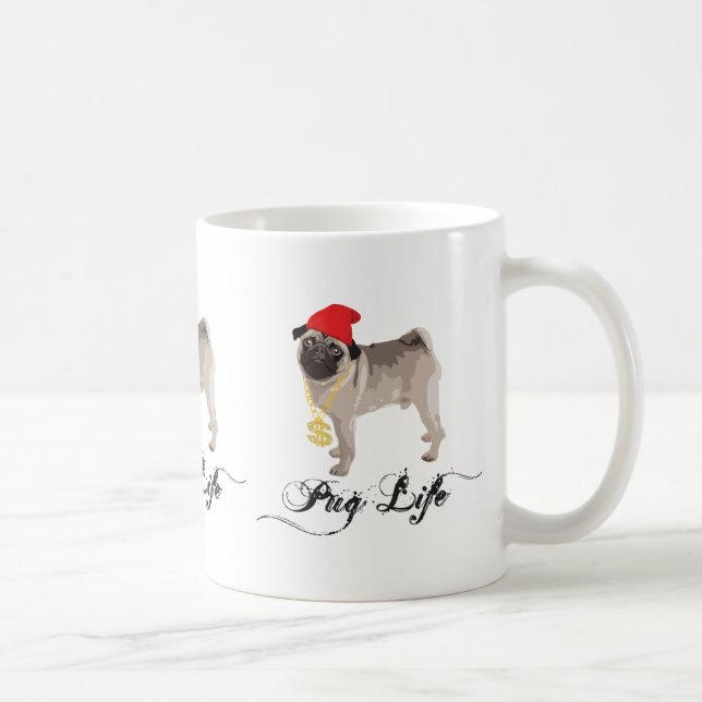 Pug Life Gansta Coffee Mug (Right)