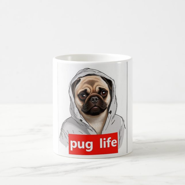 Pug Life Hoodie Mug (Center)