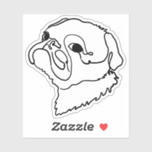 Pug Life in Line Art