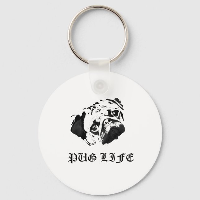 Pug Life Key Ring (Front)
