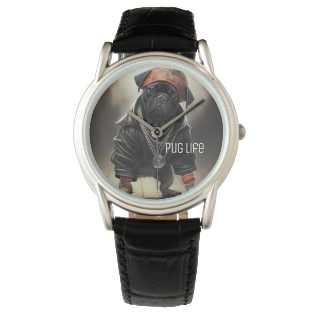 Pug Life mens watch (Front)