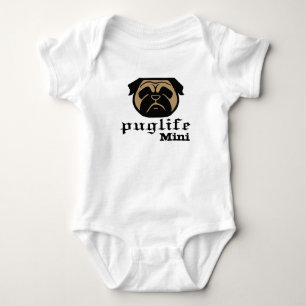 Pug life - thug dog life - pug bodysuit for baby