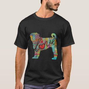 Pug Love - A Bright and Colorful Watercolor Style T-Shirt