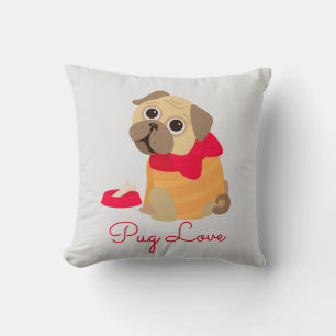 Pug Love cute pug dog animal Cushion