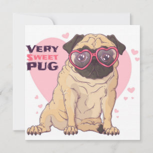 Pug Love Holiday Card