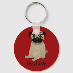 Pug Love keychain
