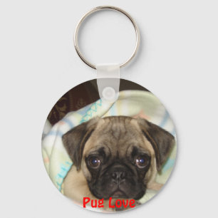 Pug Love Keychain