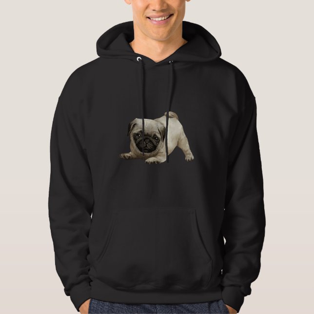 Pug Love, playful puppy, cute puppy Classic T-Shir Hoodie (Front)