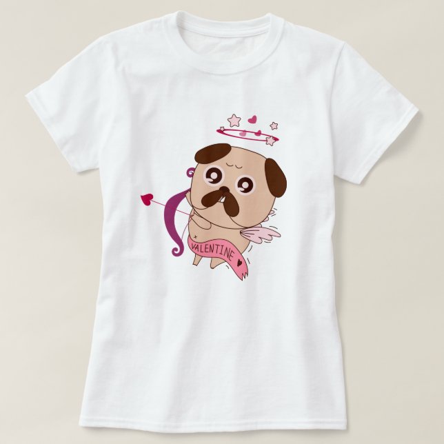 Pug Love T-Shirt (Design Front)