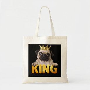 Pug Lover Dog King of Cuteness cute funny Pug pupp Tote Bag