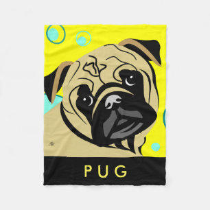 Pug Lover Gifts Fleece Blanket