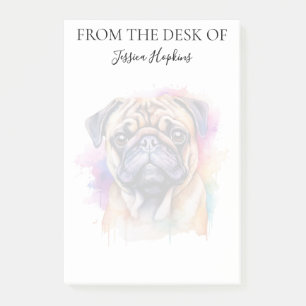 Pug Lover Monogrammed Notes