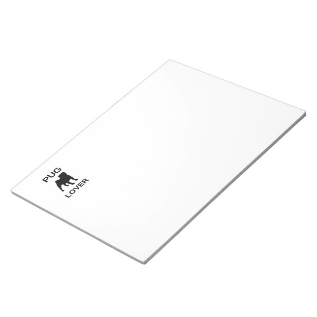 pug lover notepad (Angled)