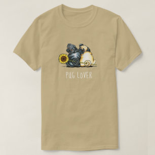 Pug Lover Sunflower T-Shirt