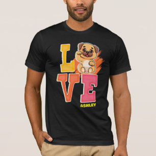 Pug lovers cute colour T-Shirt